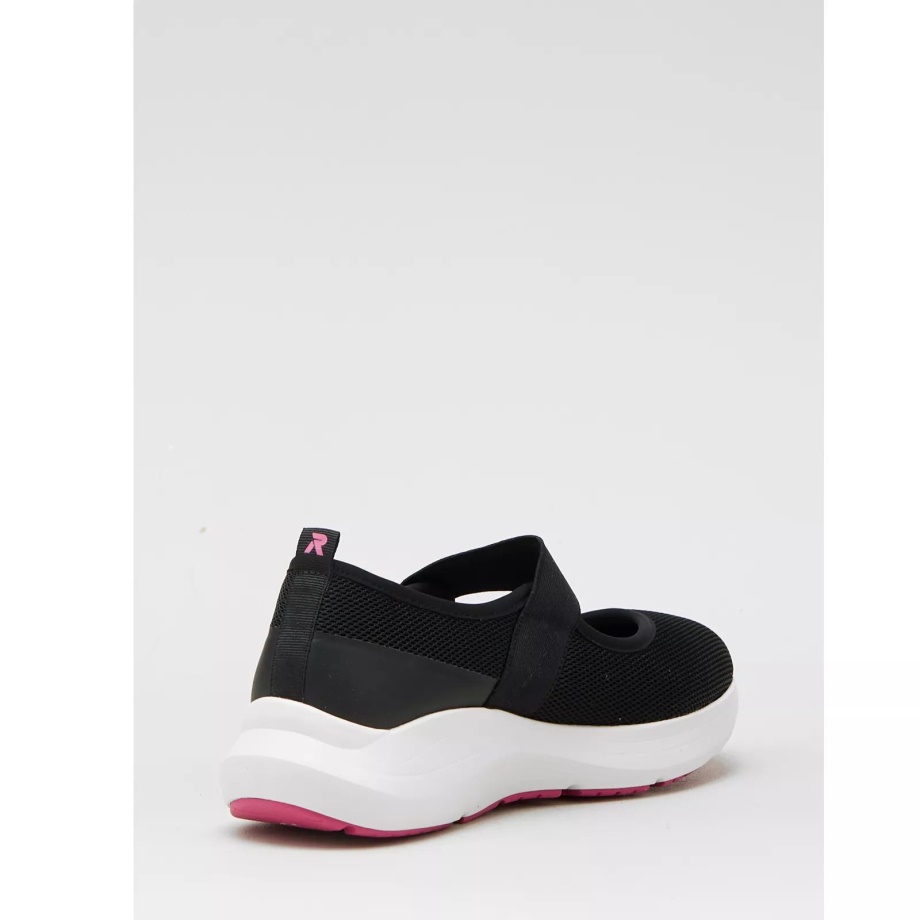 Rieker Evolution Sporty Buty Mary Jane Czarne