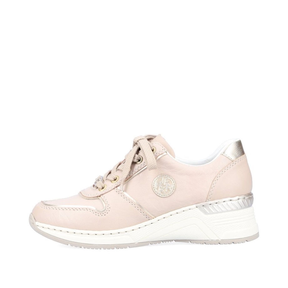 Beige Rieker N4349 Women Shoes