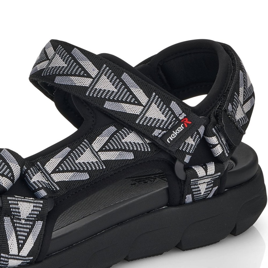 Rieker Czarne R-evolution 20802 Męskie Sandały