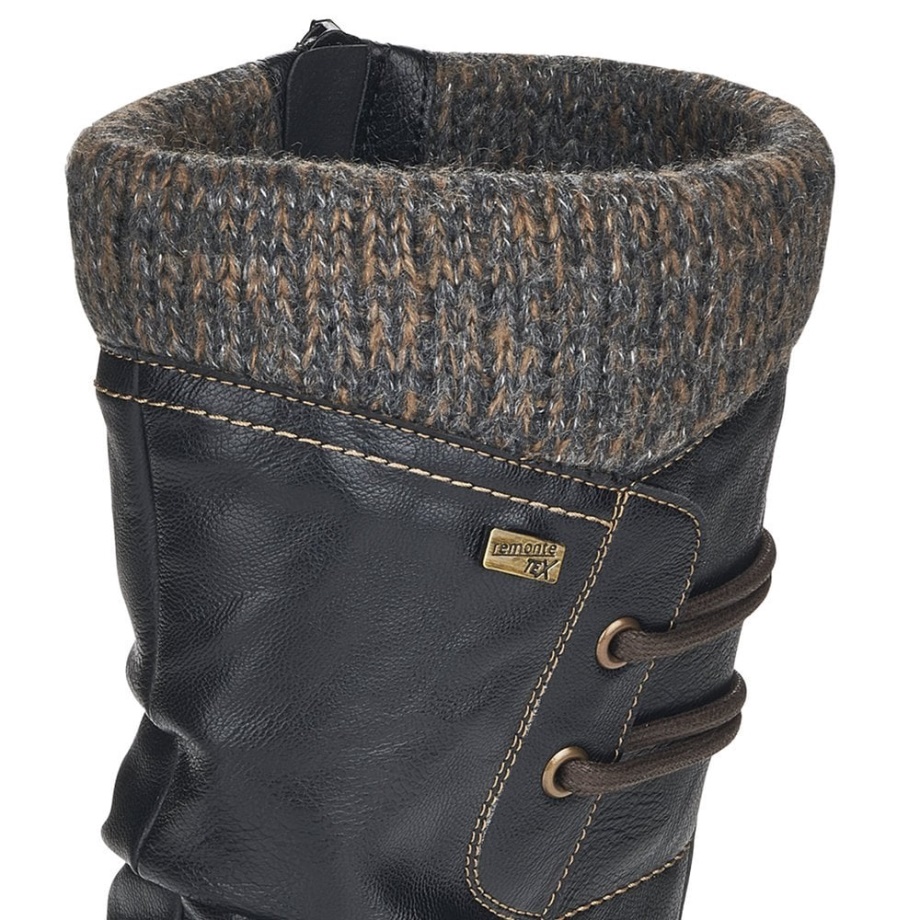 Rieker Czarne Remonte D8478 Damskie Buty