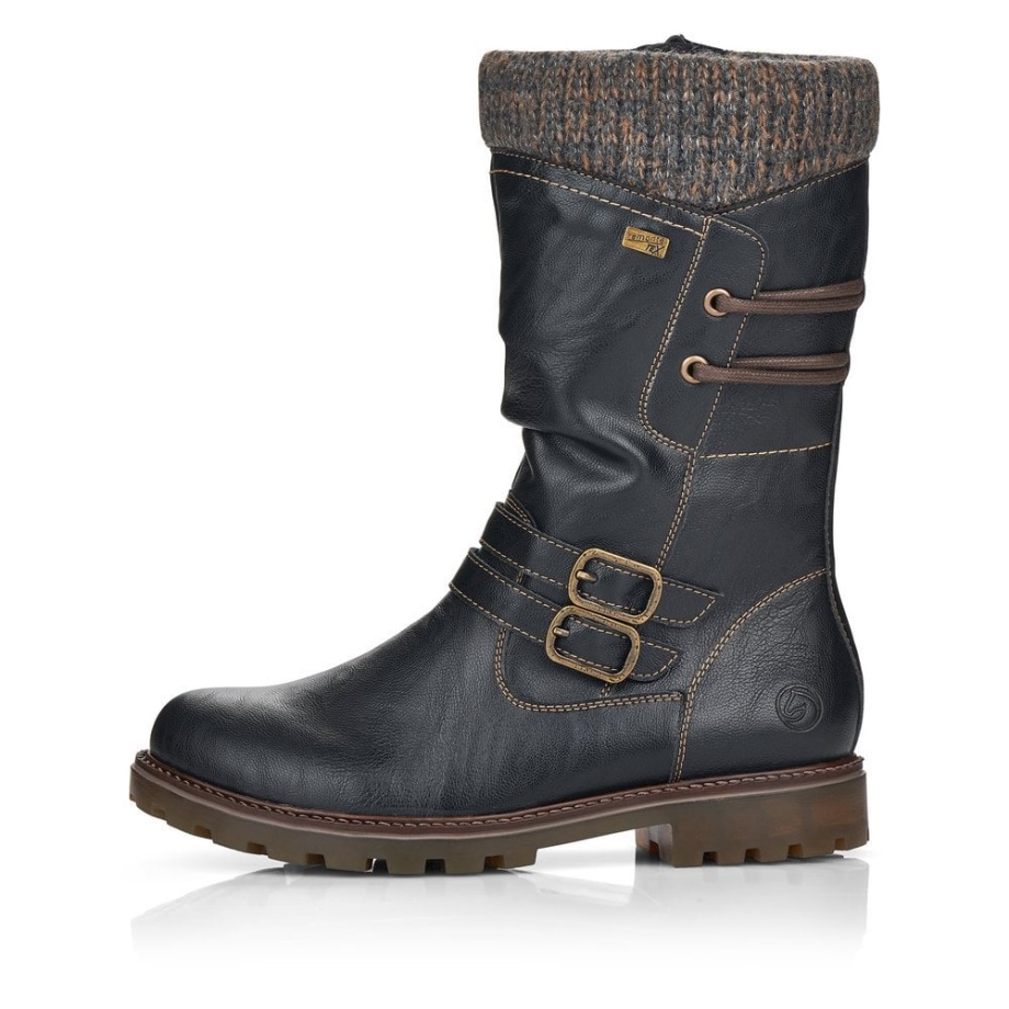 Rieker Czarne Remonte D8478 Damskie Buty