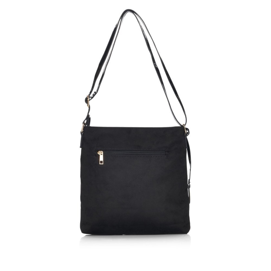 Rieker Czarna Remonte Q0705-02 Damska Czarna Torba Na Suwak