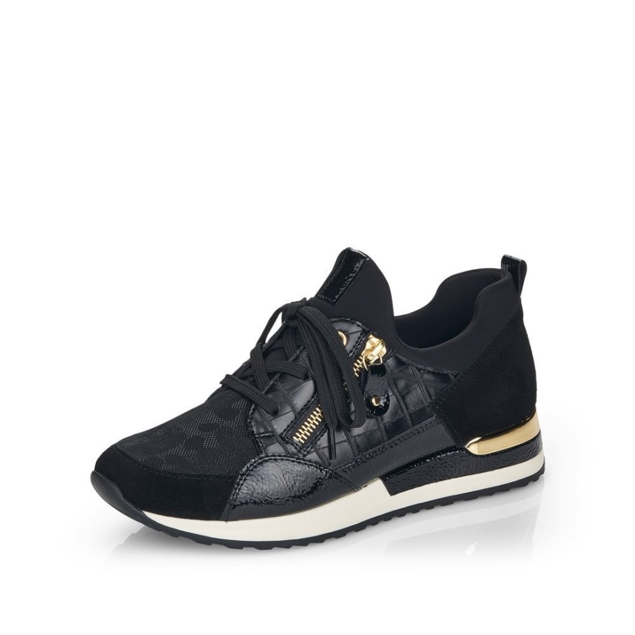 Damskie Buty Sportowe Rieker W Kolorze Czarnym Remonte R2529