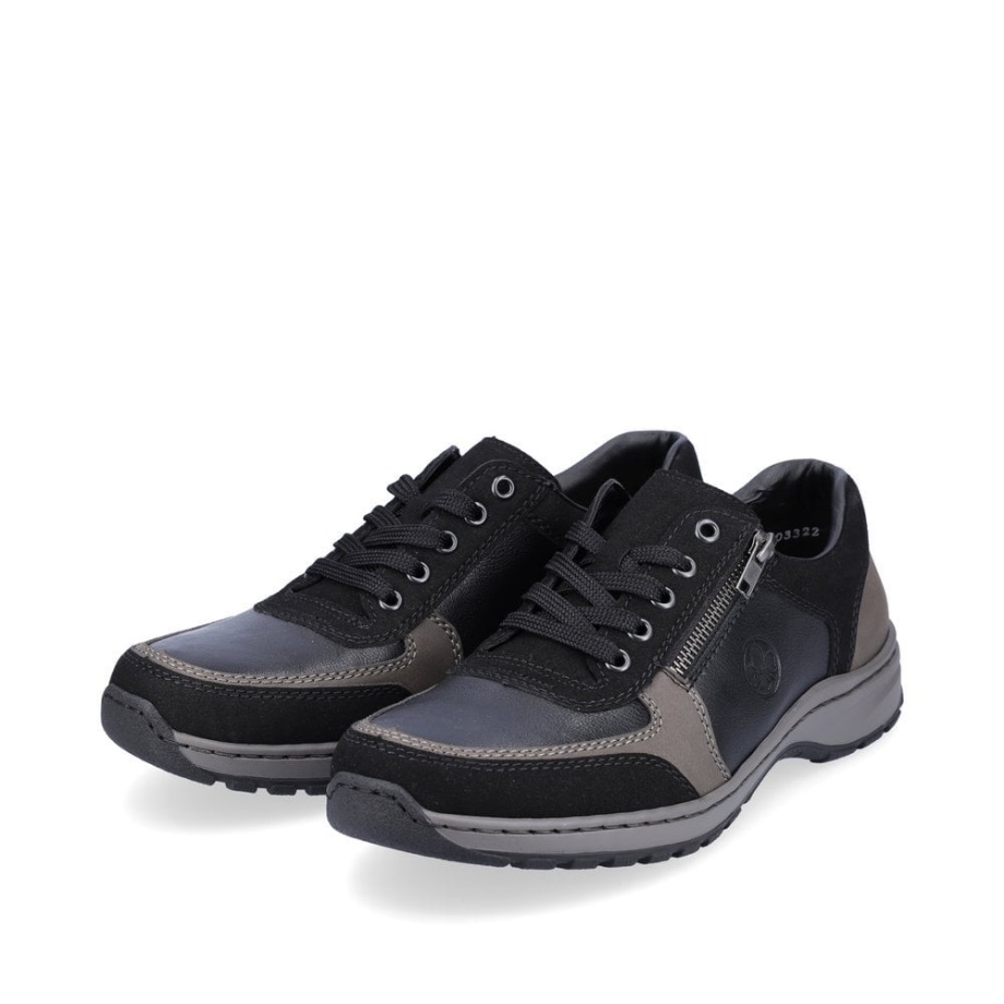 Czarne Buty Męskie Rieker 03322