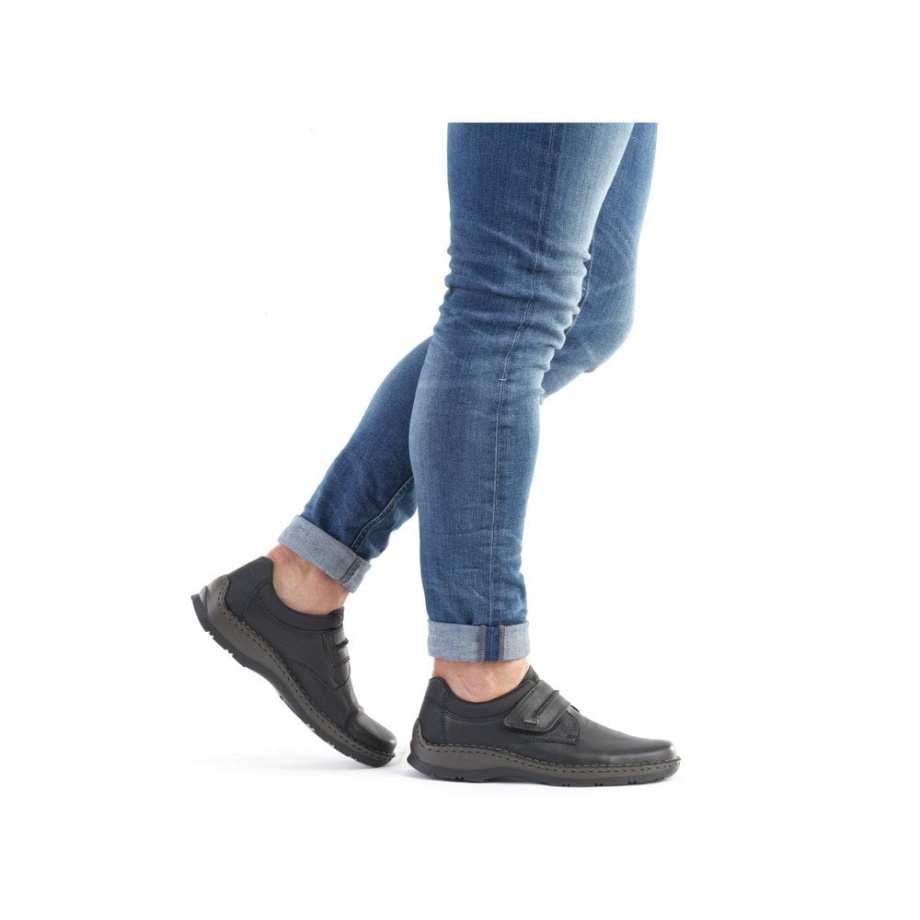 Czarne Buty Męskie Rieker 05358