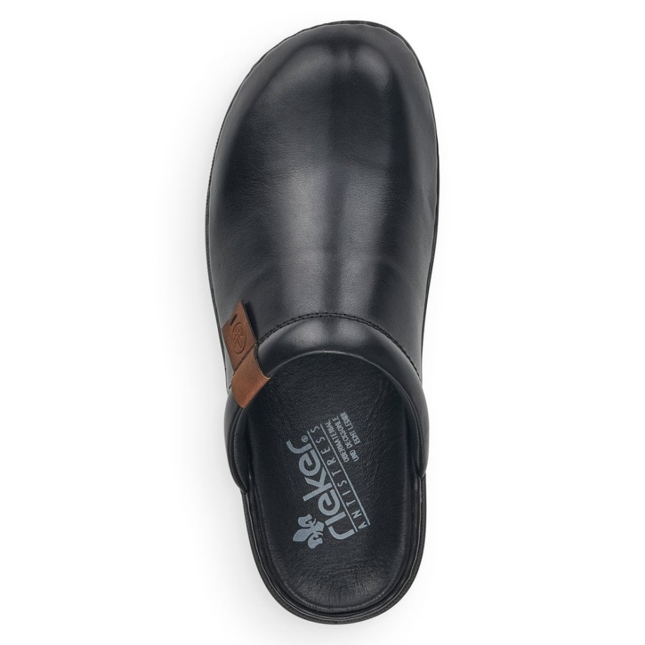 Czarne Sandały Męskie Rieker 25598