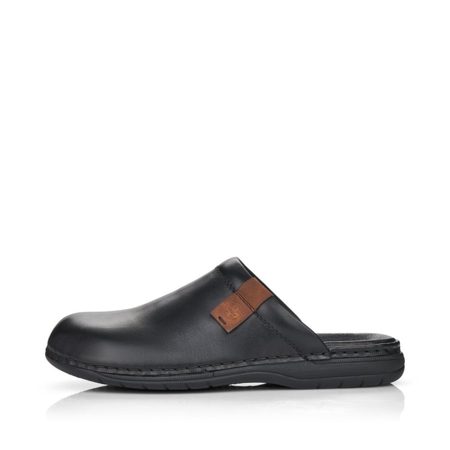 Czarne Sandały Męskie Rieker 25598