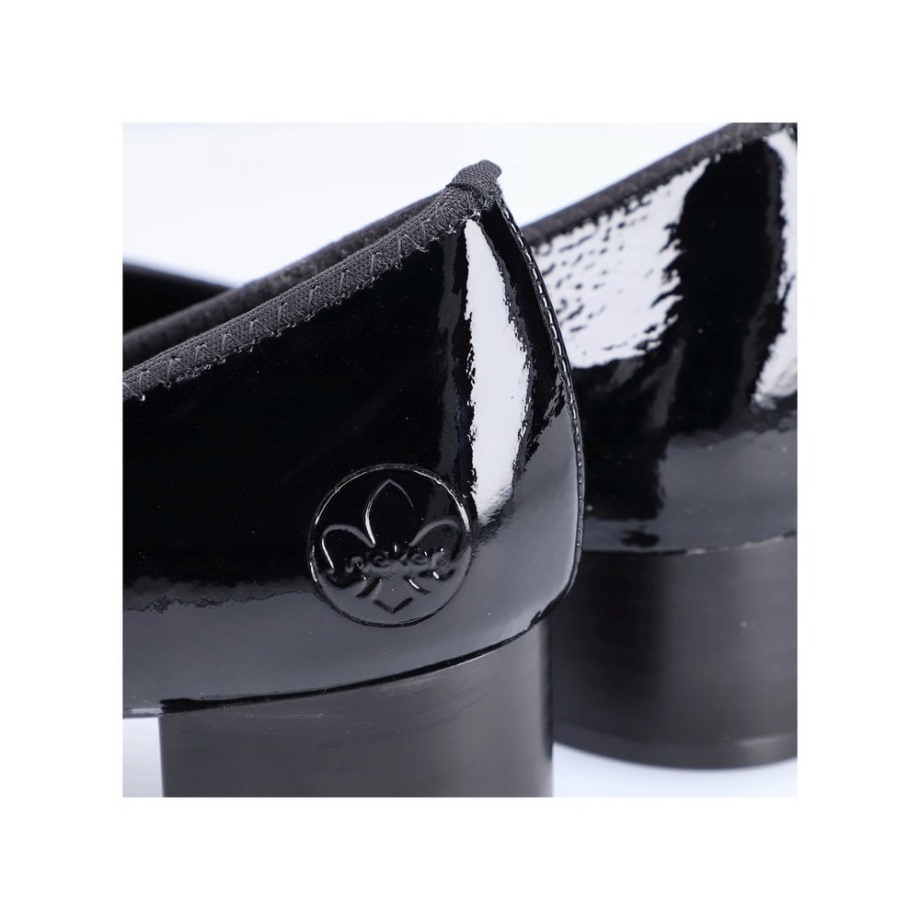 Czarne Wsuwane Buty Damskie Rieker 49260