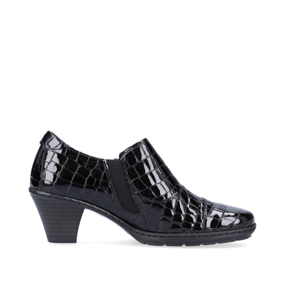 Czarne Buty Damskie Rieker 57173