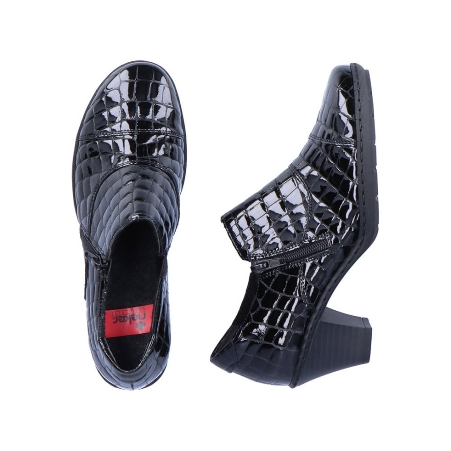 Czarne Buty Damskie Rieker 57173