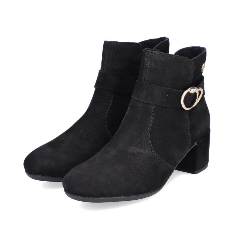 Czarne Buty Damskie Rieker 70289