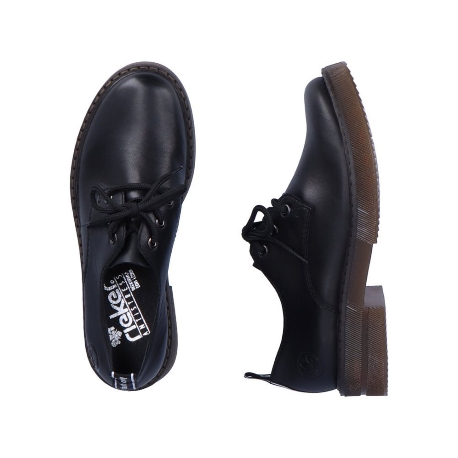 Czarne Buty Damskie Rieker 72000