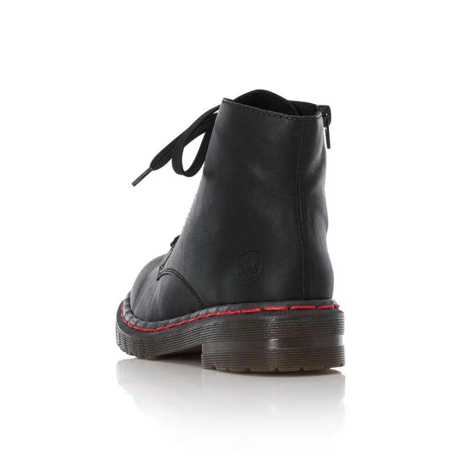 Czarne Buty Damskie Rieker 76240