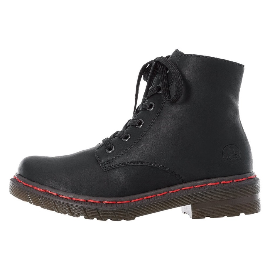 Czarne Buty Damskie Rieker 76240