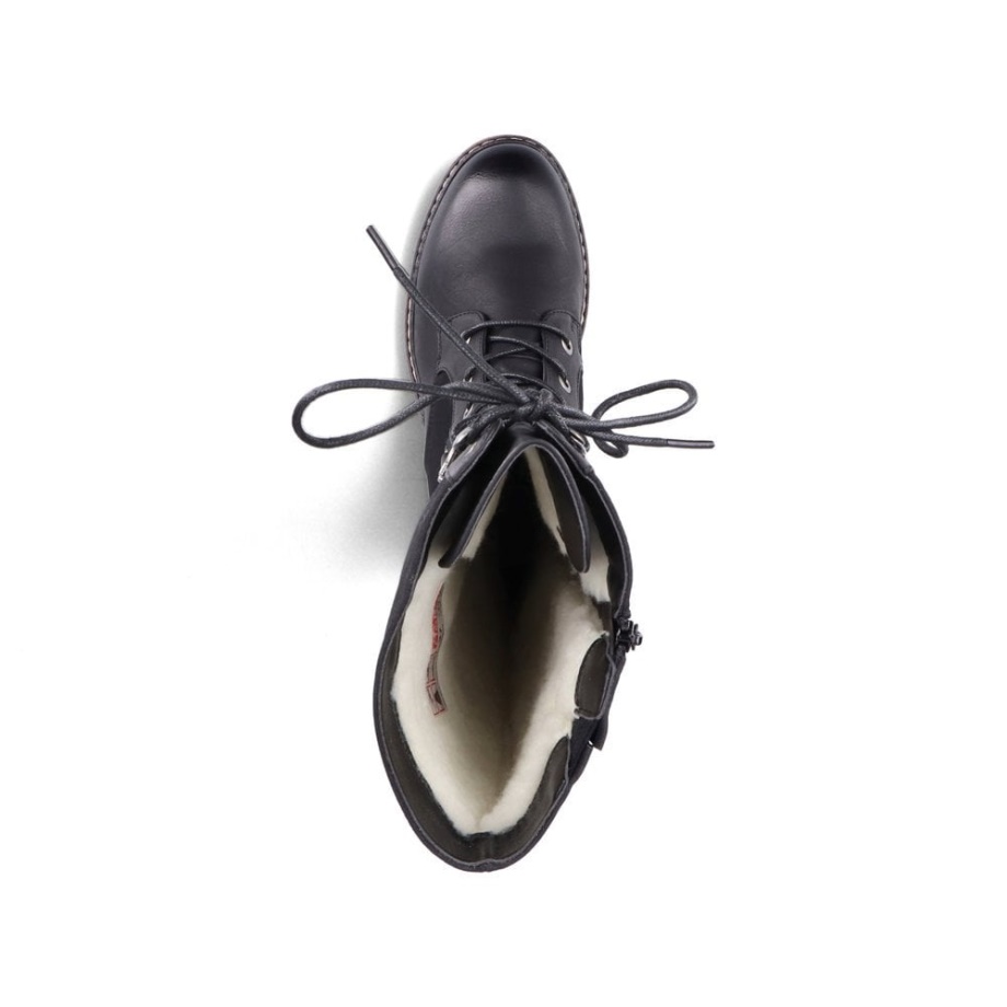 Czarne Kozaki Za Kolano Rieker 94732