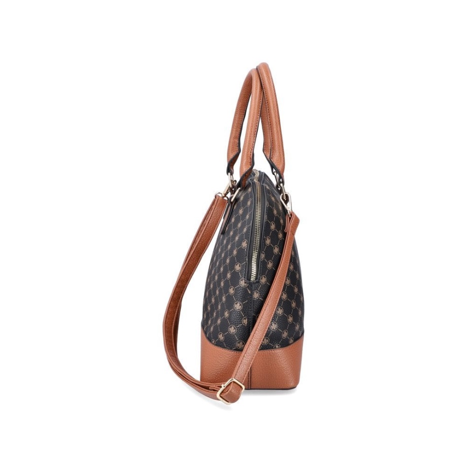 Czarny Rieker H1401-00 Damska Czarna Torba Na Suwak
