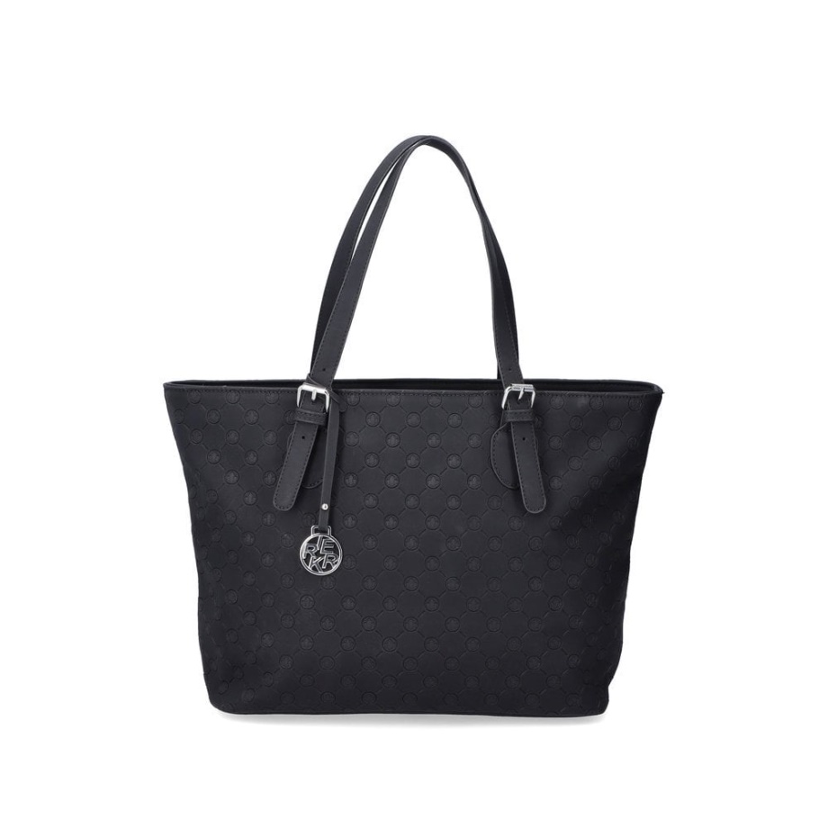 Czarny Rieker H1491-00 Damska Czarna Torba Na Suwak