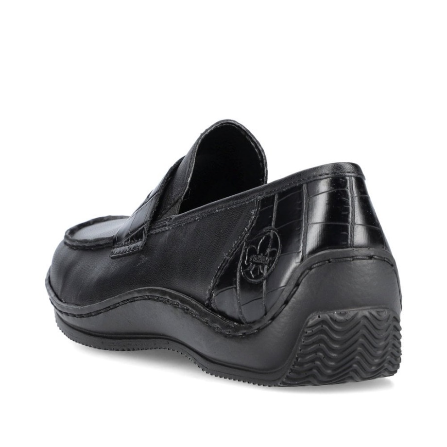 Czarne Buty Rieker L1752 Damskie Czarne