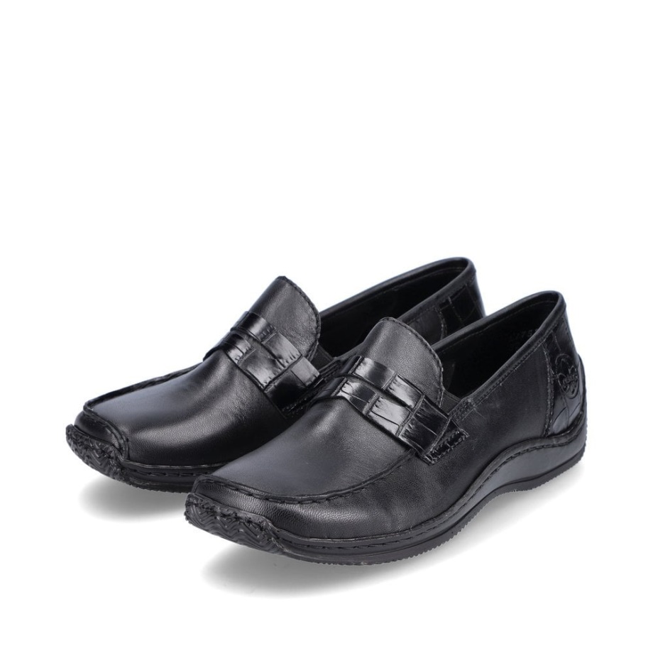 Czarne Buty Rieker L1752 Damskie Czarne