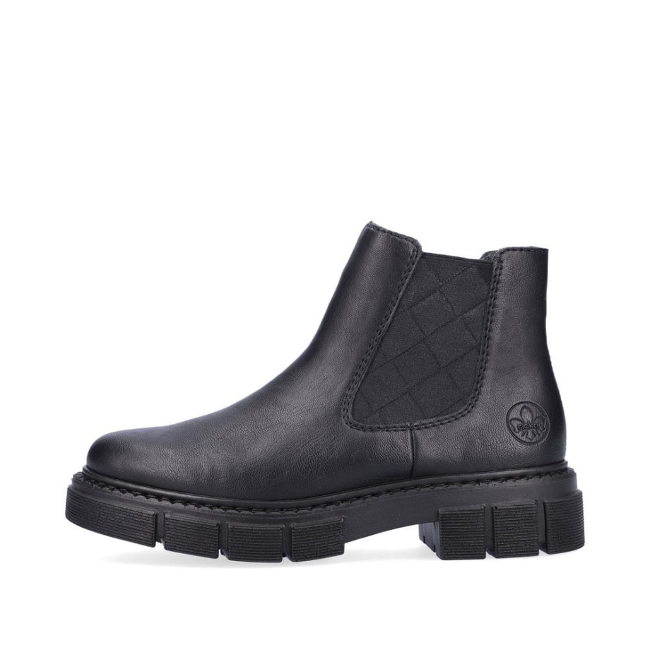Czarne Buty Damskie Rieker M3854