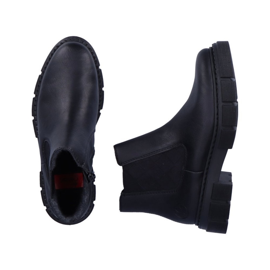 Czarne Buty Damskie Rieker M3854