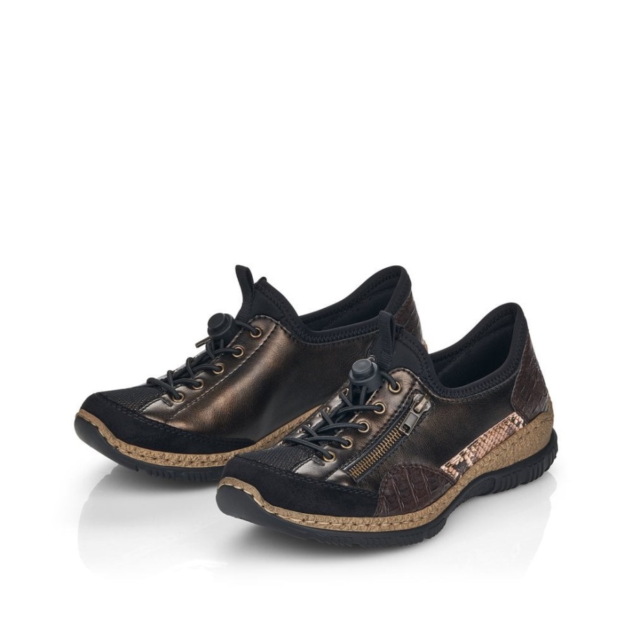 Czarne Buty Damskie Rieker N3261