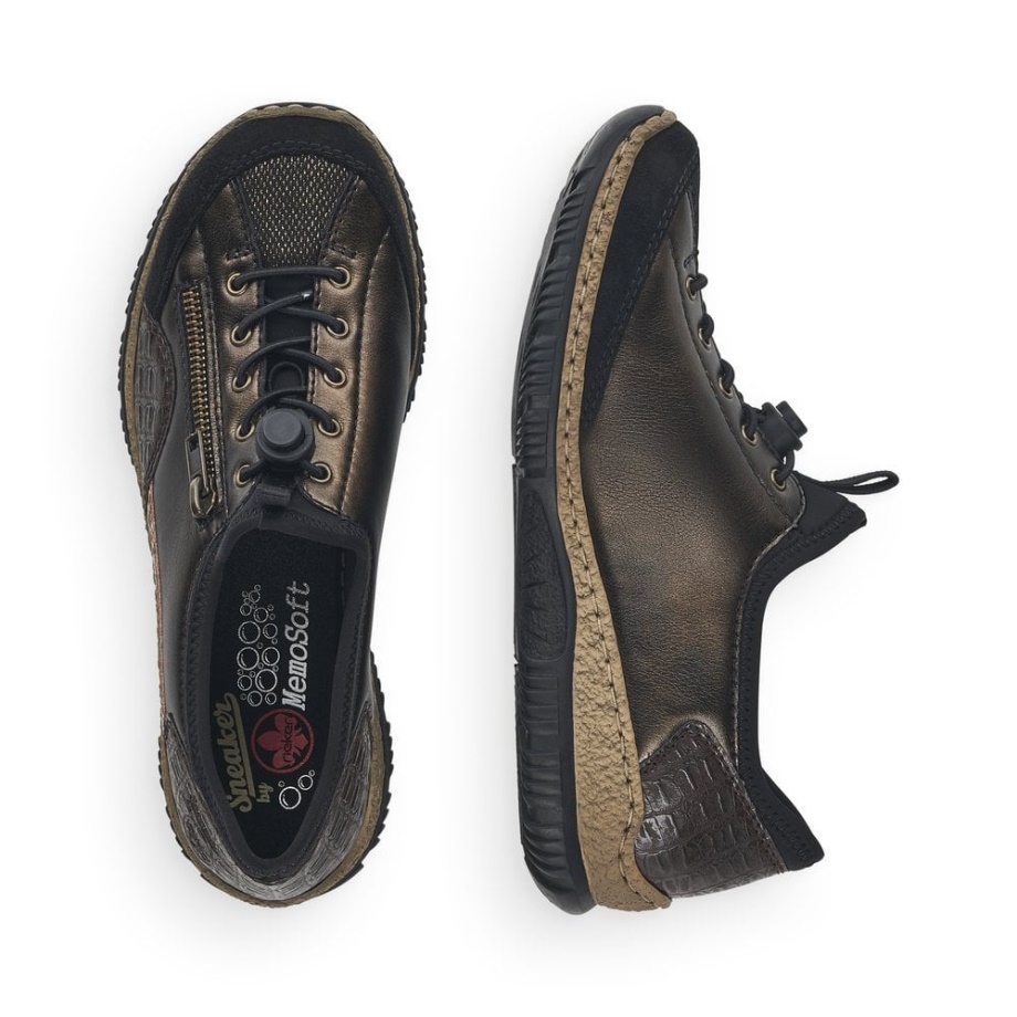 Czarne Buty Damskie Rieker N3261