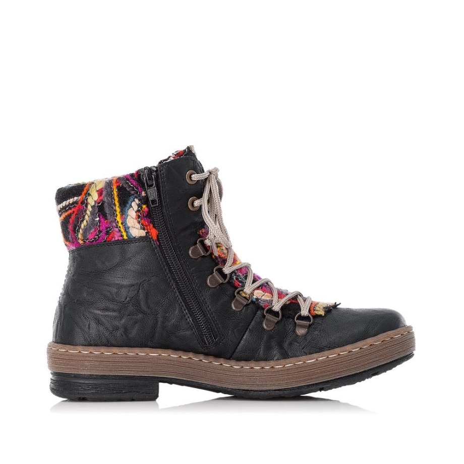 Czarne Kozaki Damskie Rieker Z6743