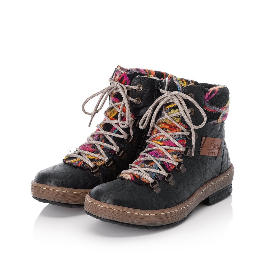 Czarne Kozaki Damskie Rieker Z6743
