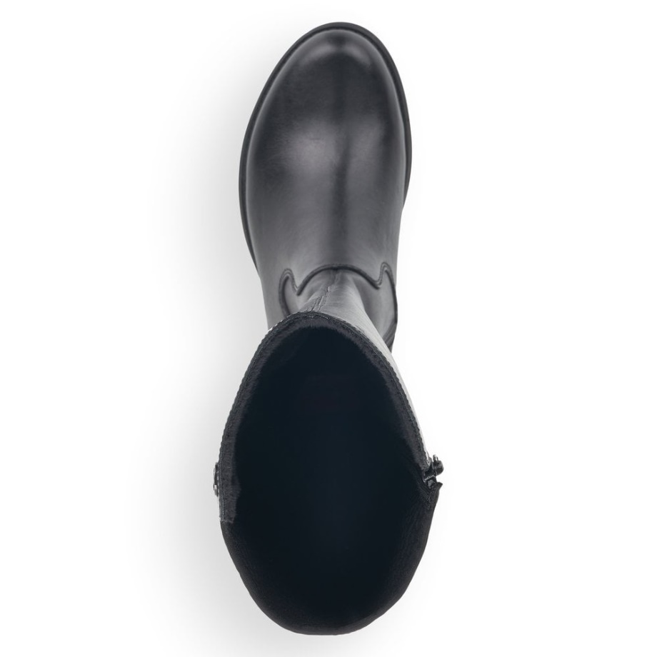 Czarne Kozaki Za Kolano Rieker Z9591