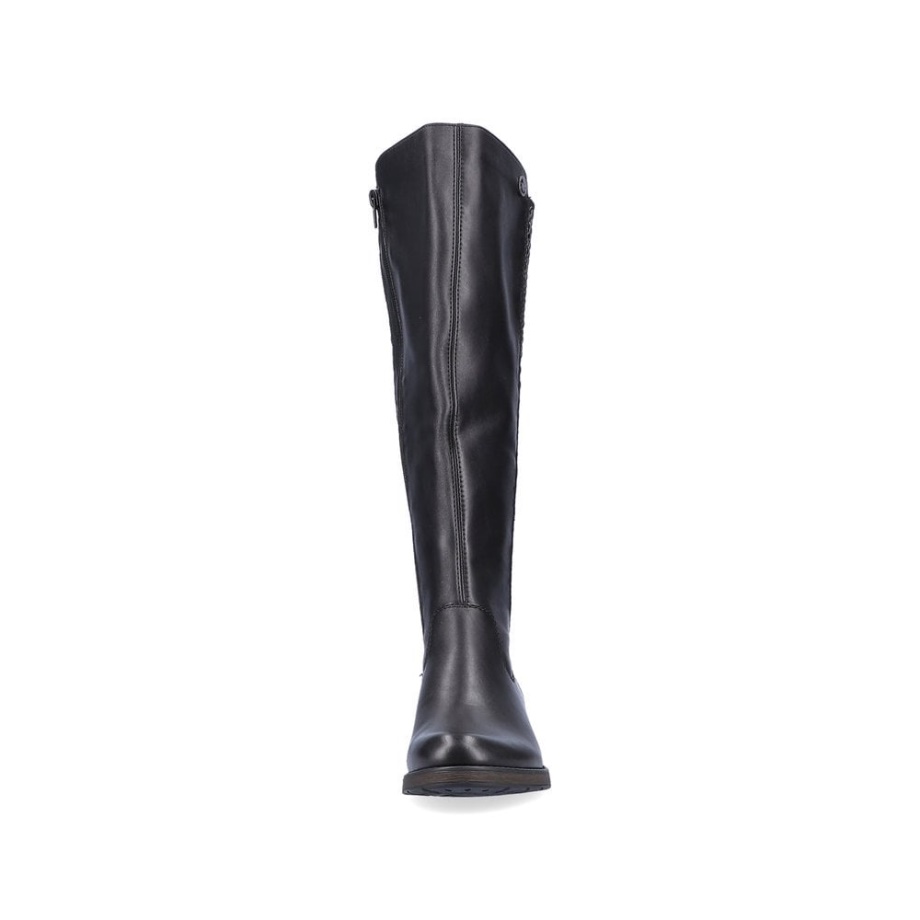 Czarne Kozaki Za Kolano Rieker Z9591