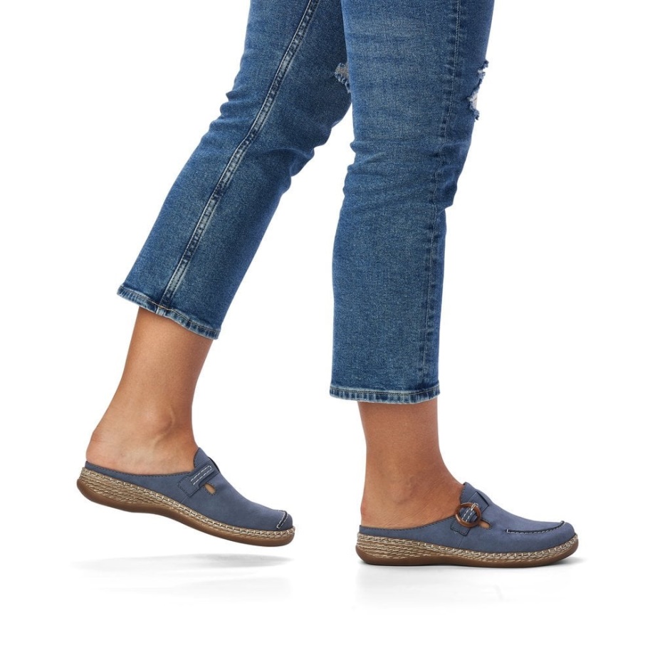 Niebieskie Buty Damskie Rieker 46494