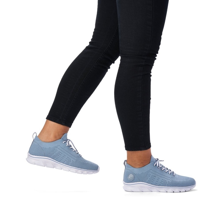 Niebieskie Buty Rieker 54020 Damskie