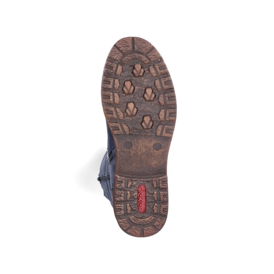 Niebieskie Kozaki Damskie Rieker 94732