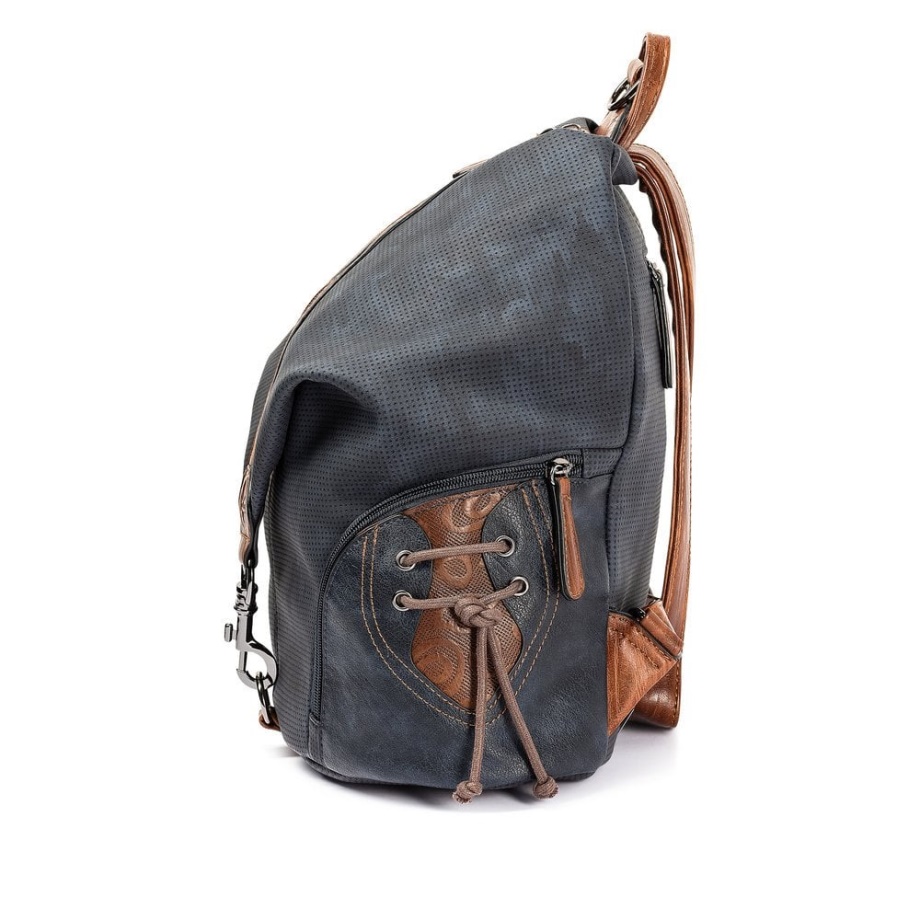 Niebieska Torebka Rieker H1055-14 Damska Niebieska Na Suwak