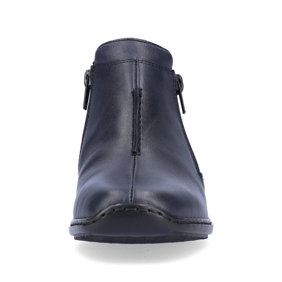 Niebieskie Kozaki Damskie Rieker L3882