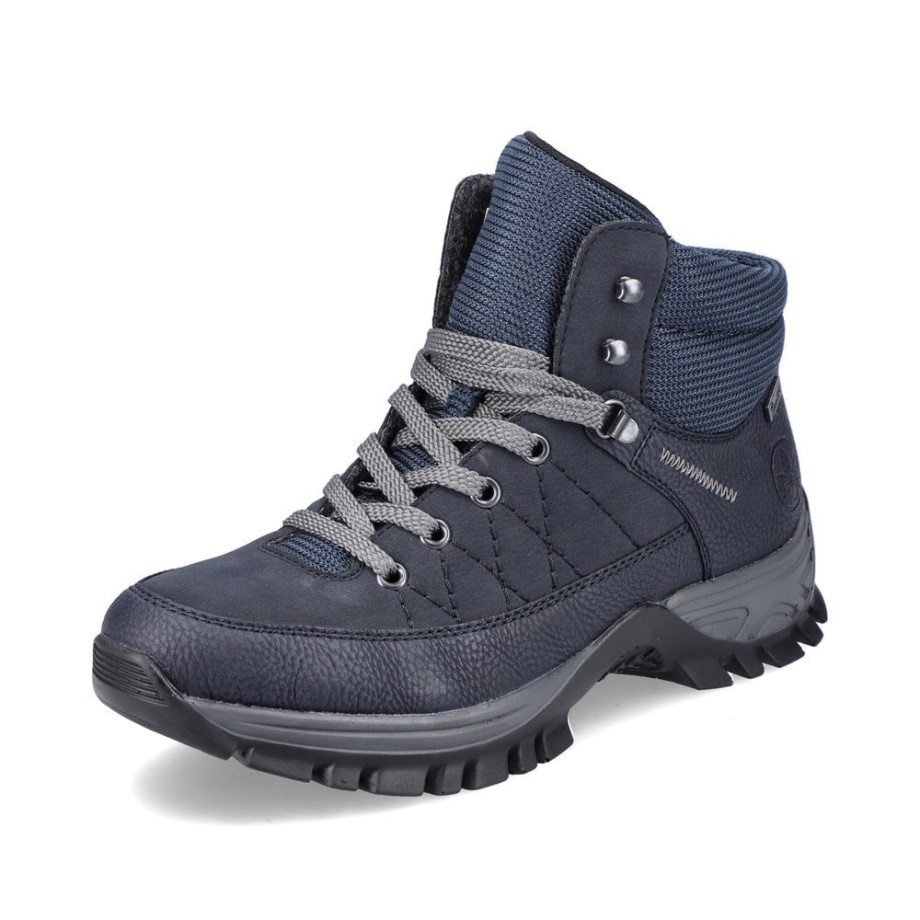 Niebieskie Kozaki Damskie Rieker M9830