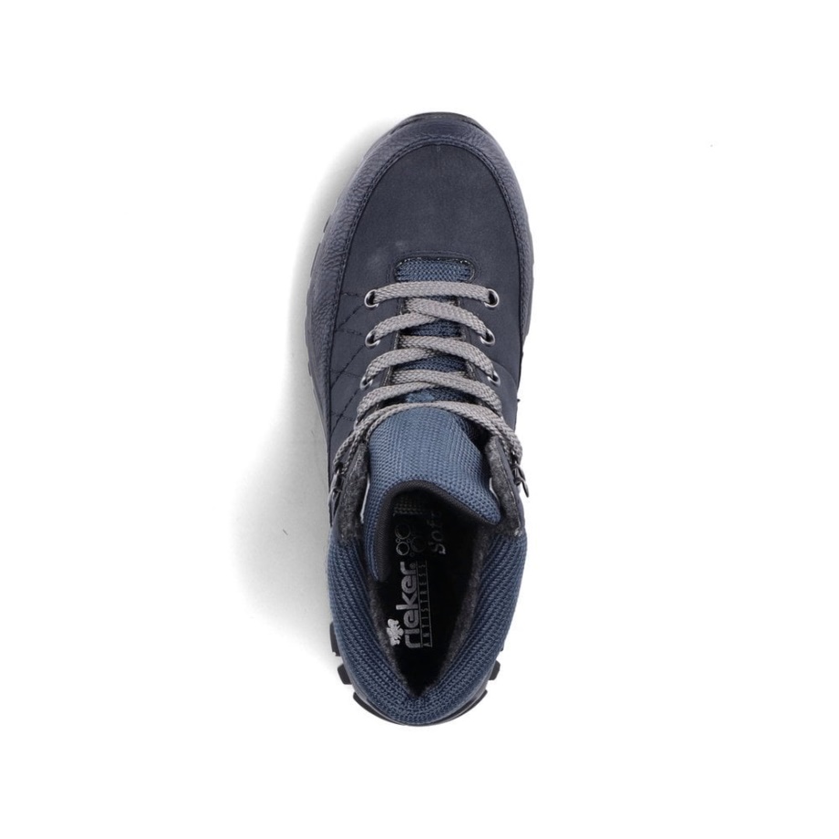 Niebieskie Kozaki Damskie Rieker M9830