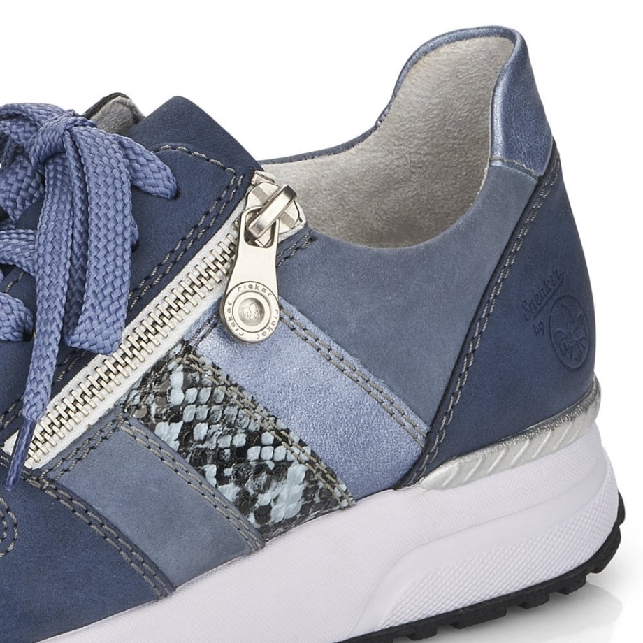 Niebieskie Buty Damskie Rieker N7421
