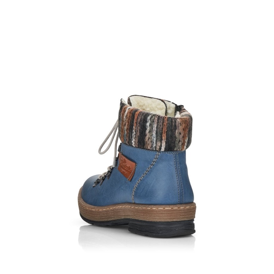 Niebieskie Kozaki Damskie Rieker Z6743