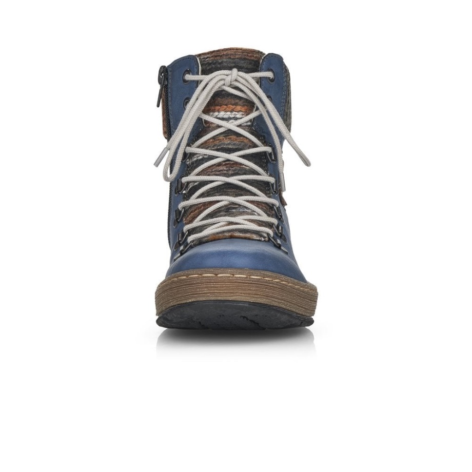 Niebieskie Kozaki Damskie Rieker Z6743