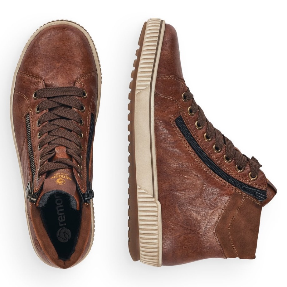 Buty Damskie Rieker Brązowe Remonte D0772