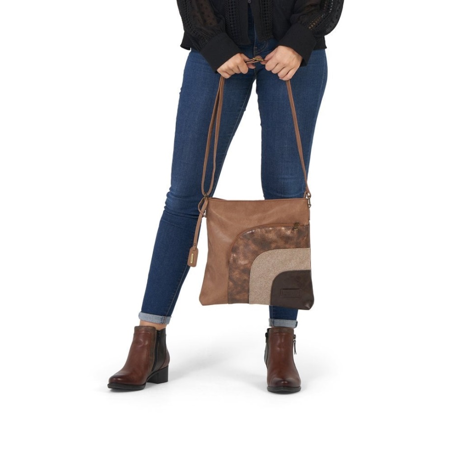 Rieker Brązowa Remonte Q0705-20 Damska Brązowa Torba Na Suwak