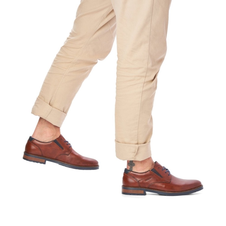 Brązowe Buty Męskie Rieker 14621
