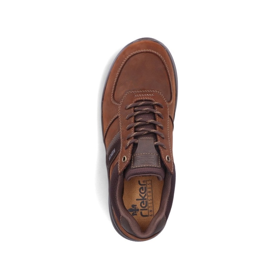 Brązowe Męskie Buty Rieker 14811