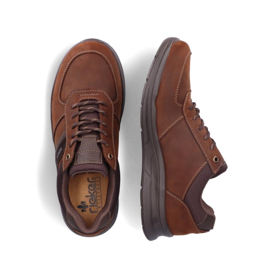 Brązowe Męskie Buty Rieker 14811