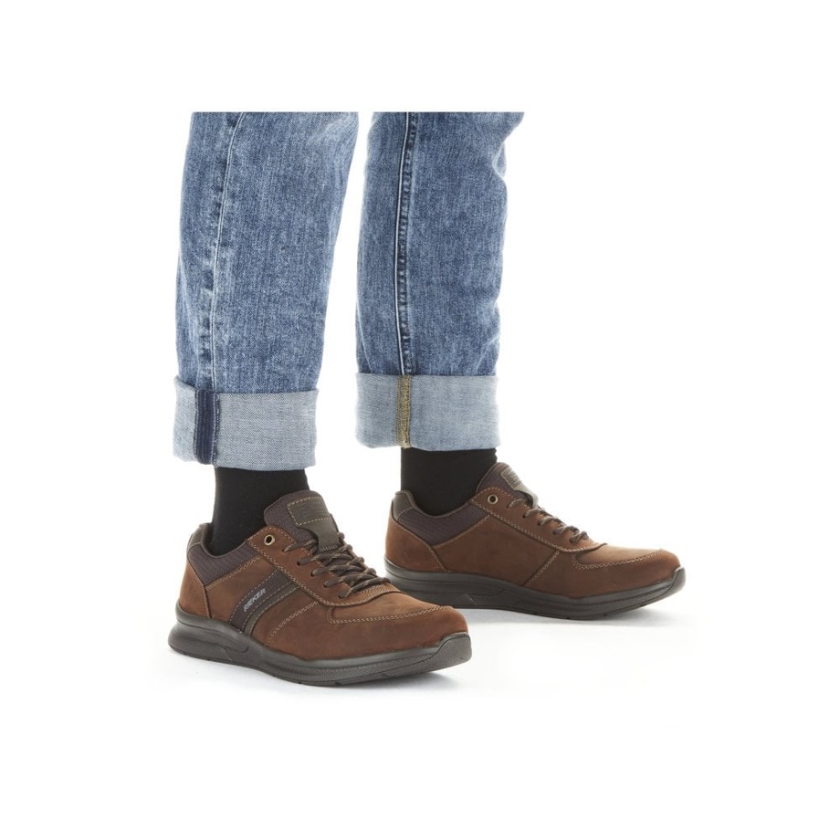 Brązowe Męskie Buty Rieker 14811