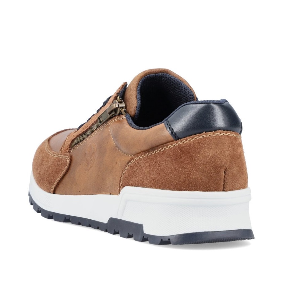 Brązowe Męskie Buty Rieker 15115