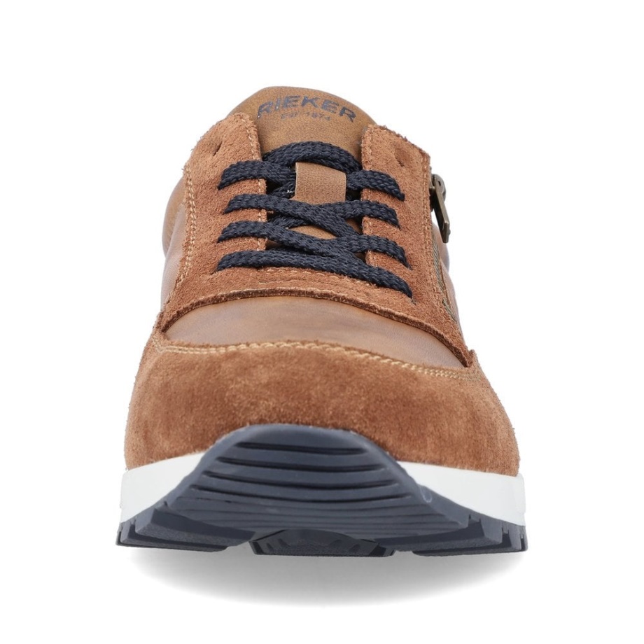 Brązowe Męskie Buty Rieker 15115