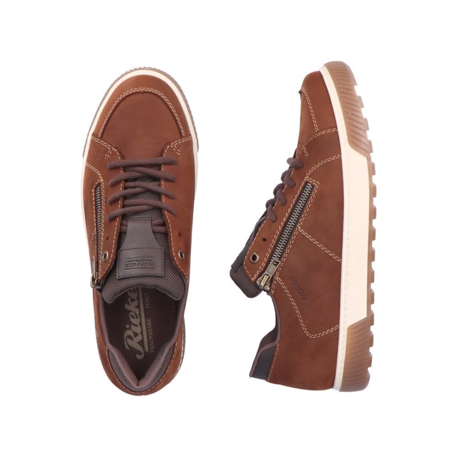 Brązowe Męskie Buty Rieker 18910